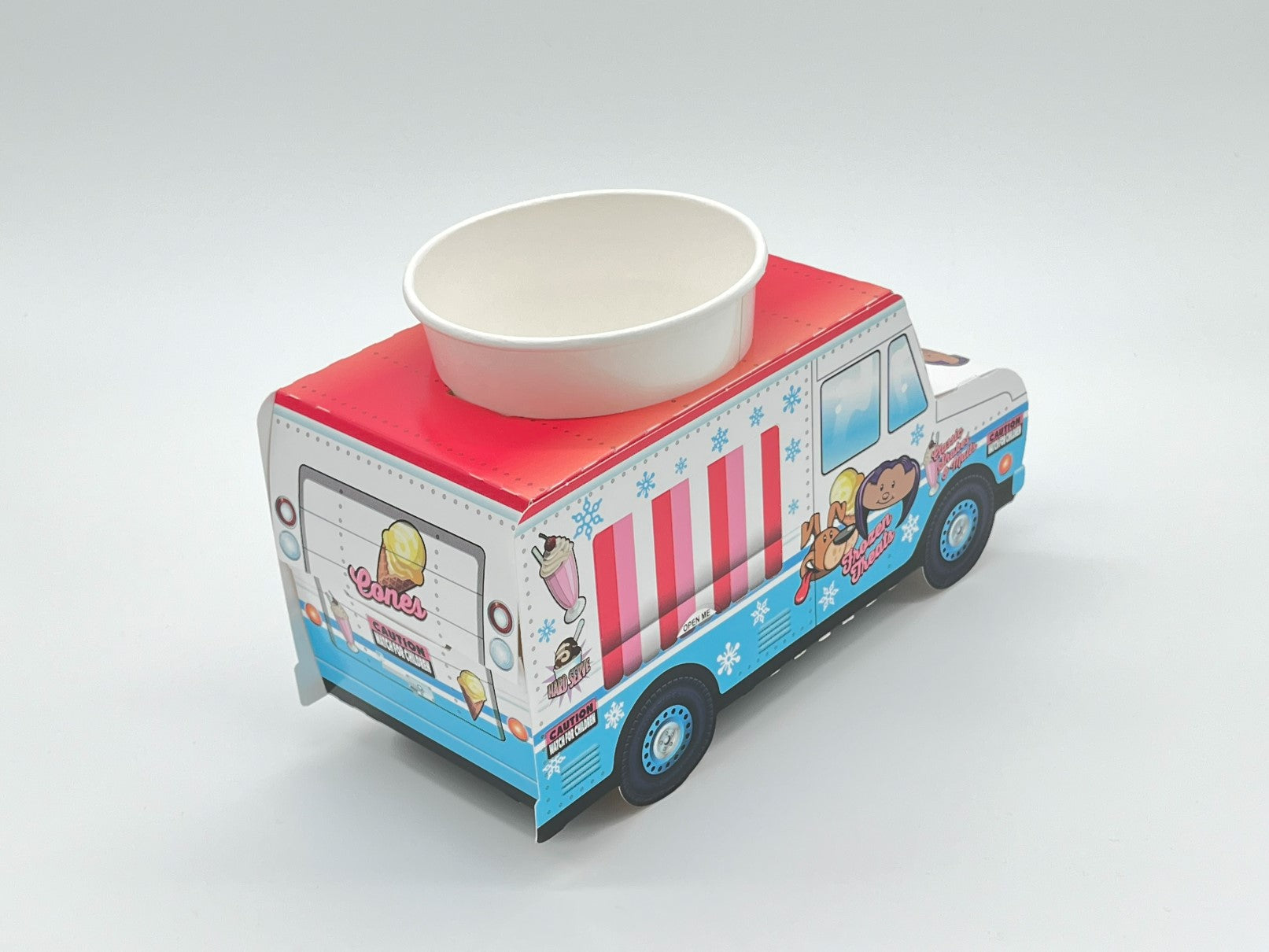 Set of 12 Ice Cream Truck Party Trays & Ice Cream Cups