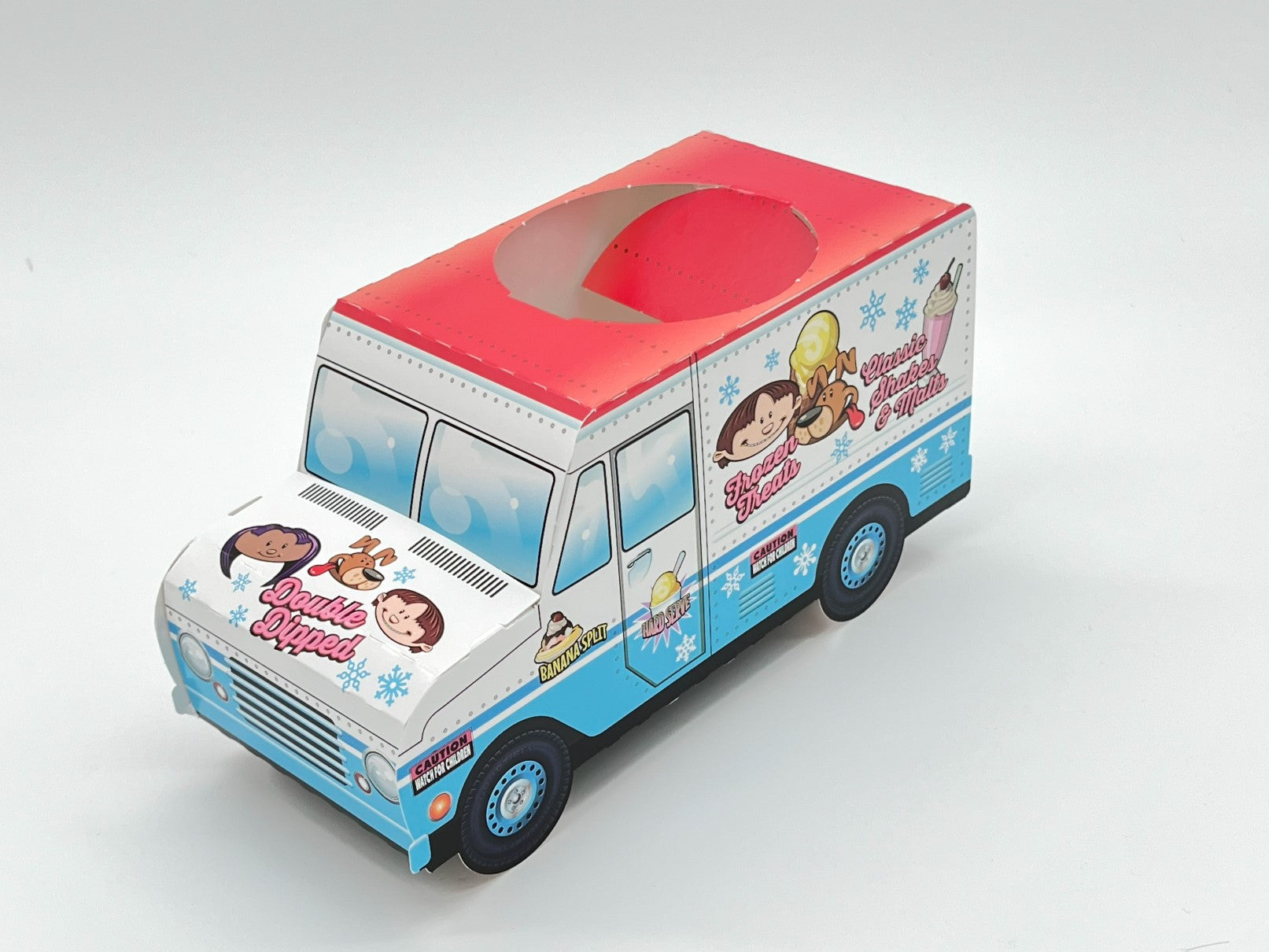 Set of 12 Ice Cream Truck Party Trays & Ice Cream Cups