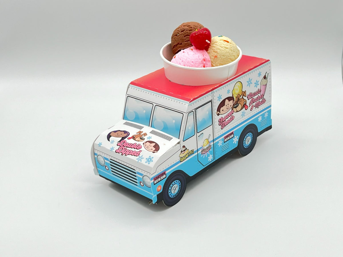 Set of 12 Ice Cream Truck Party Trays & Ice Cream Cups