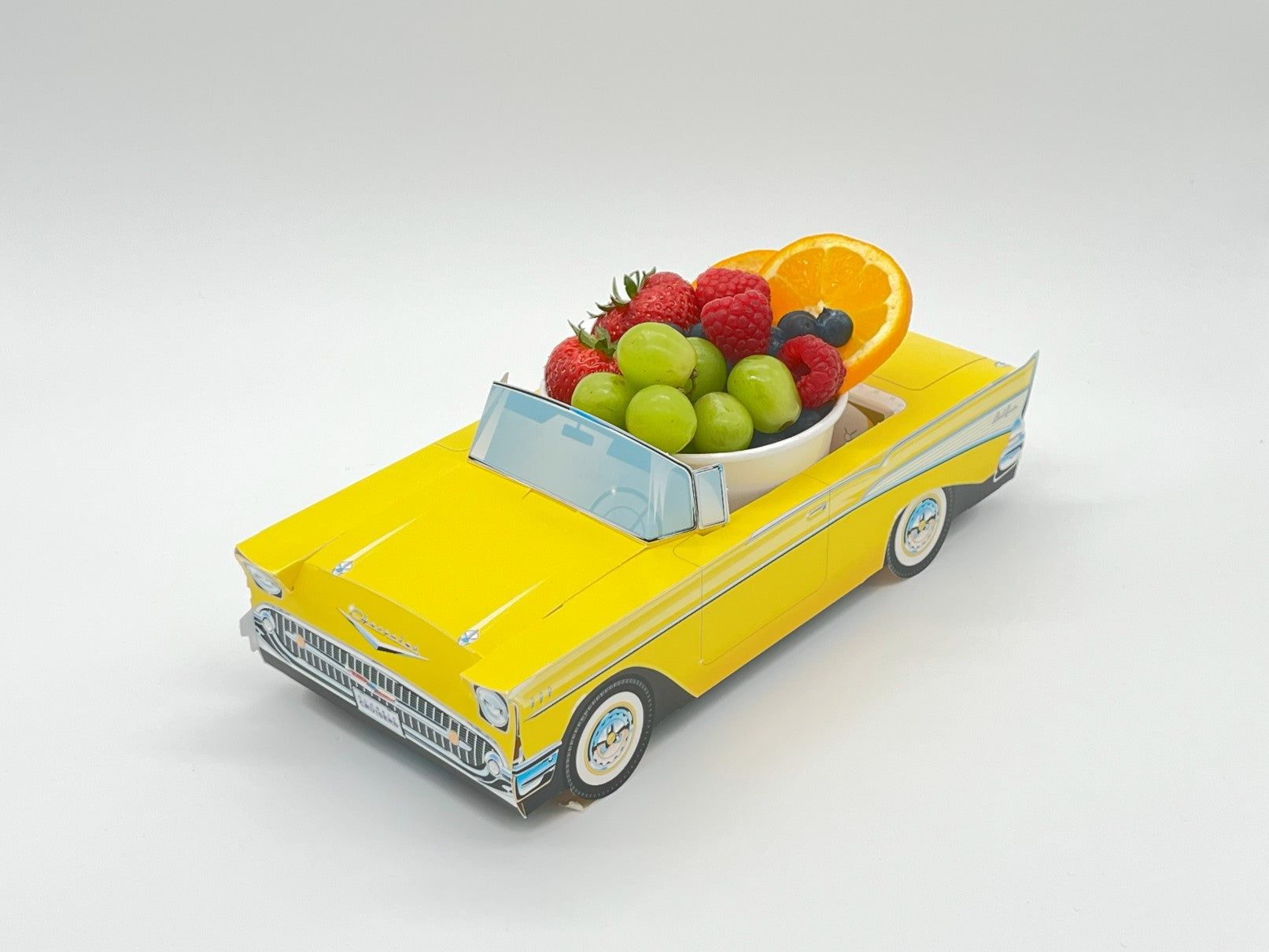 Set of 12 Chevy Bel Air Party Paper Trays, Classic Cruiser Cars