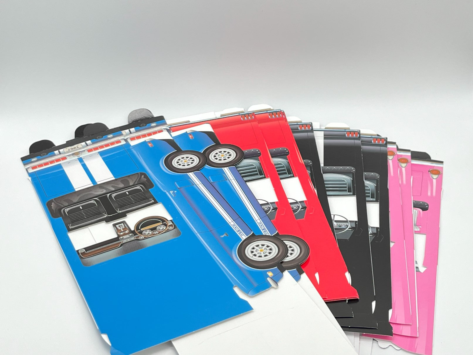 Set of 12 Ford Mustang and Shelby Party Paper Trays, Classic Cruiser Cars